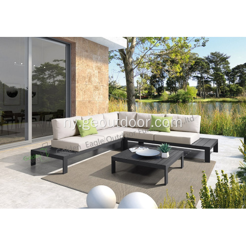 Sangalalani wamba aluminium patio mipando sofa